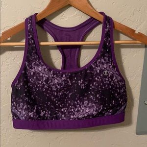 Purple sports bra